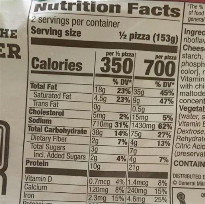 11 Totino's Pizza Rolls Nutrition Facts ·