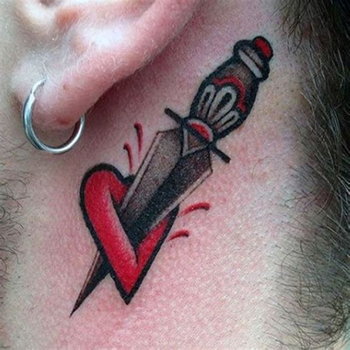 Unveiling The Heartfelt Symbolism Of Broken Heart Tattoos On The Neck