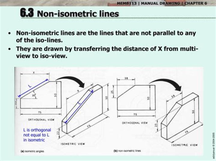 What are isometric and non isometric lines?