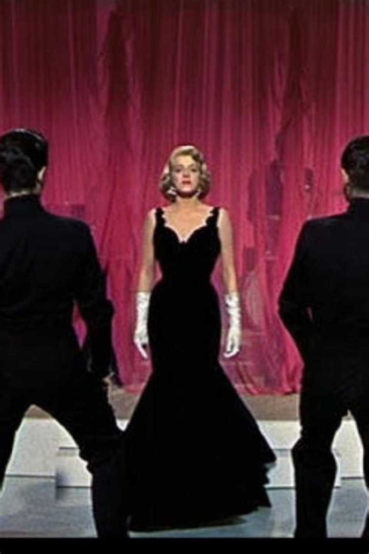 An Alluring White Christmas In A Chic Black Dress